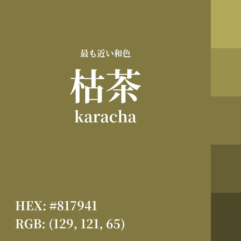#817941 : 最も近い和色「枯茶 (karacha)」