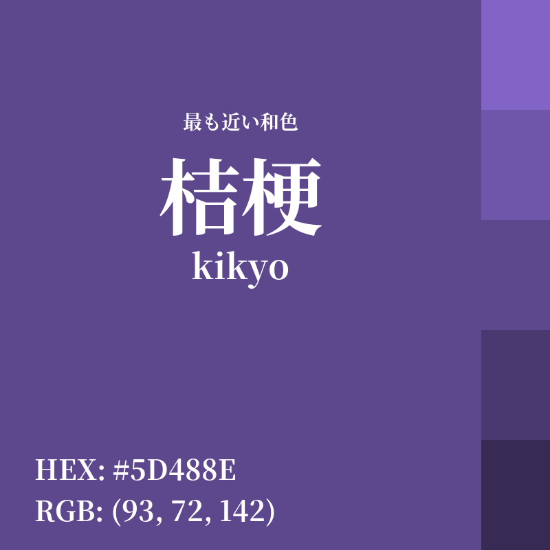 #5D488E : 最も近い和色「桔梗 (kikyo)」