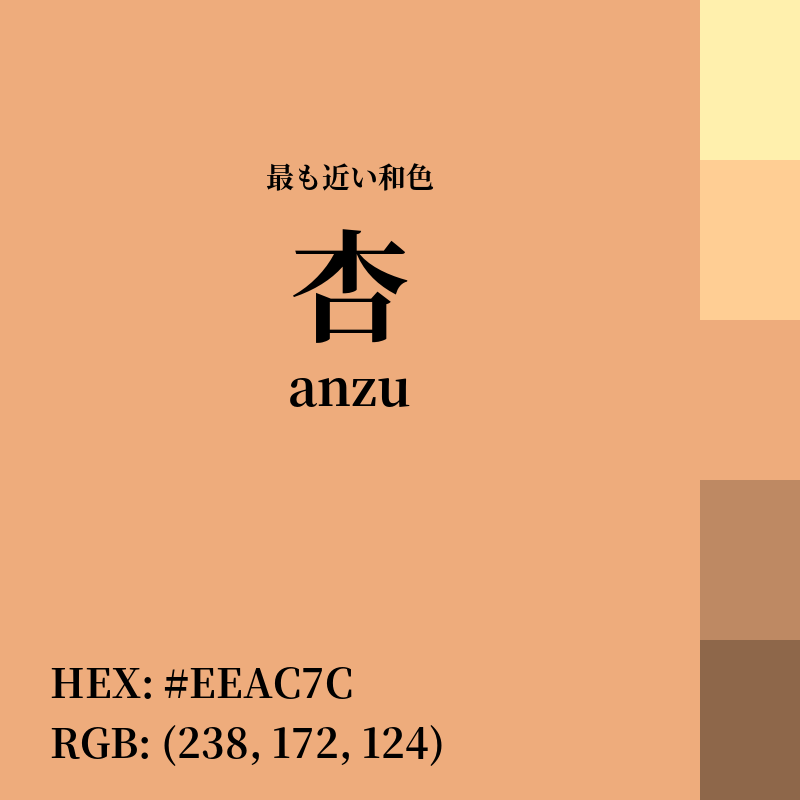 #EEAC7C : 最も近い和色「杏 (anzu)」