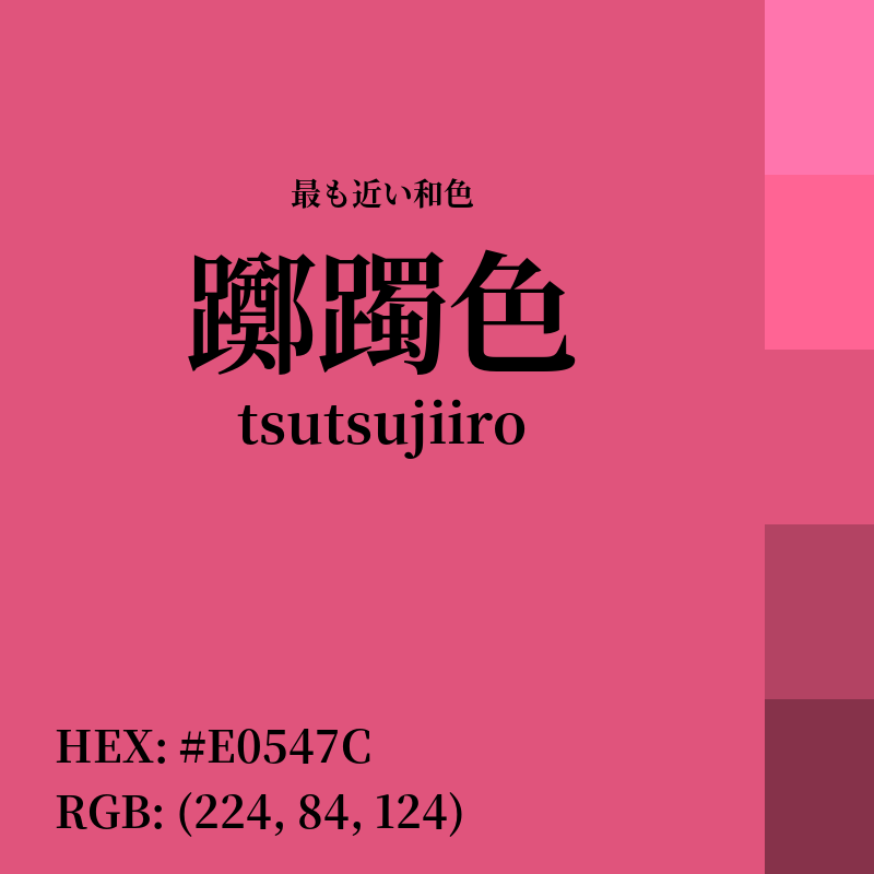 #E0547C : 最も近い和色「躑躅色 (tsutsujiiro)」