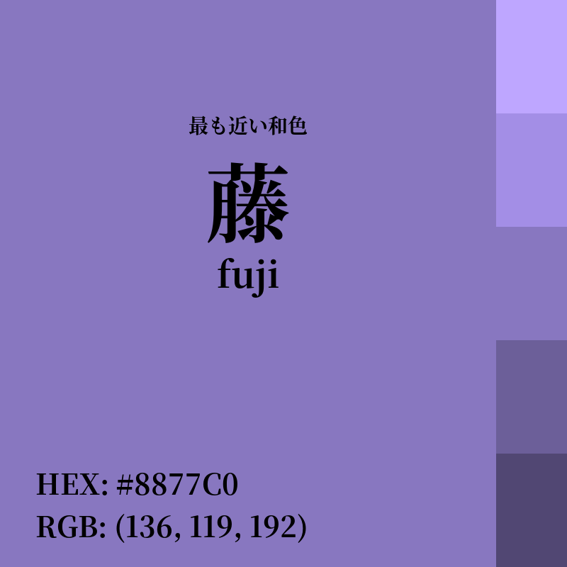 #8877C0 : 最も近い和色「藤 (fuji)」