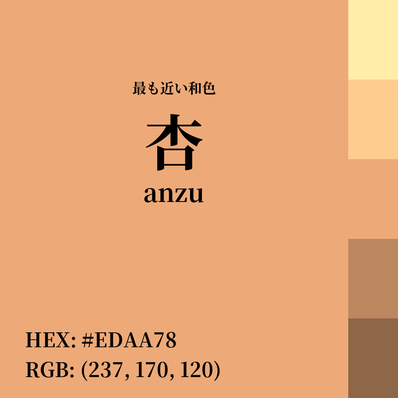 #EDAA78 : 最も近い和色「杏 (anzu)」