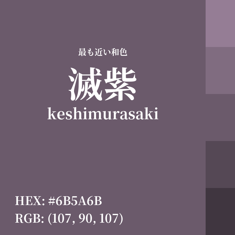 #6B5A6B : 最も近い和色「滅紫 (keshimurasaki)」